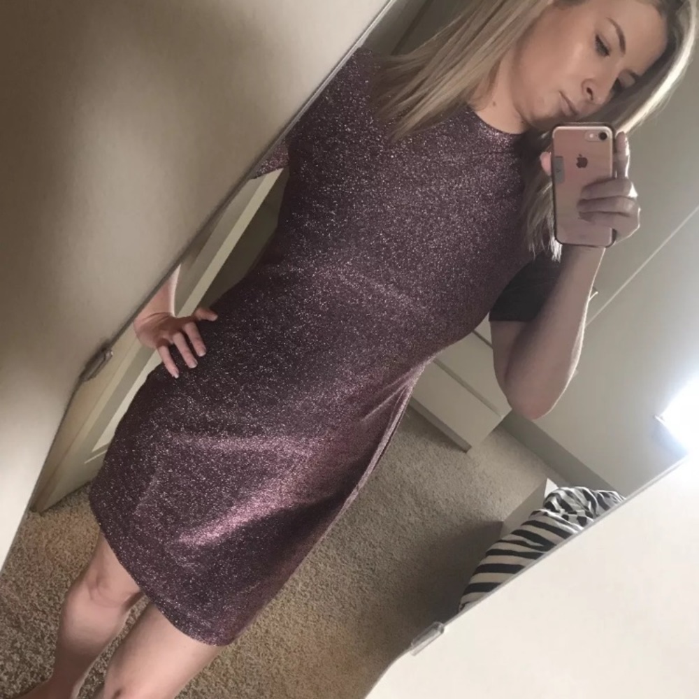 Topshop pink metallic mini dress NEW WITH TAGS!